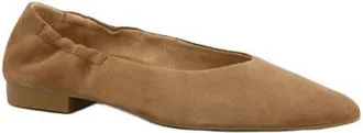 Paul Green Elly Pointed Toe Flat in Nut Suede at Nordstrom, Size 8.5