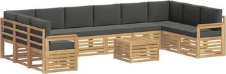 vidaXL Conjunto De Sof&aacute;s De Exterior 8 Uds. Blanco Y Antracita Vidaxl