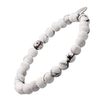 Jan Leslie 4mm Sterling Silver Lava Shape Bead Bracelet in White at Nordstrom