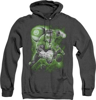 Gildan Green Lantern Lantern Planet Adult Heather Hoodie / Hooded Sweatshirt