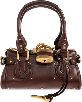 Chlo&eacute; Pliss&eacute; Schoudertas - Dames - Handtassen - Beige - ONE Size - Leer - Tassen