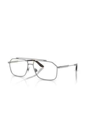Dolce & Gabbana 56mm Pilot optical glasses in Silver at Nordstrom