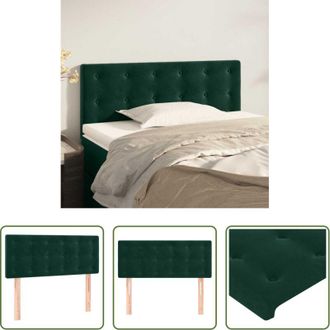 vidaXL Testiera in velluto - Testiera Verde scuro 90x5x78/88 cm in Velluto
