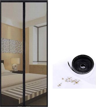 OEM Mosquitera Magn&eacute;tica - Fibra De Vidrio - Para Puerta Corredera O Puerta Interior - 120 Cm X 220 Cm