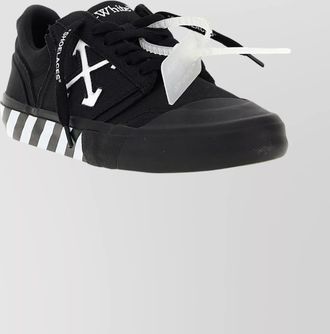 Off-white striped low-top sneakers rubber sole