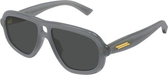 Bottega Veneta Aviator Zonnebril - unisex - Zonnebrillen - Grijs - 53 MM - Accessoires