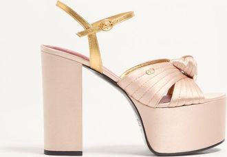 Valentino Garavani Sandal with Crasher Platform In Satin 125mm Wo