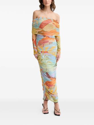 Never Fully Dressed Off-shoulder jurk - Blauw