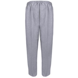 Generic Ladies Straight Leg Trousers with Pockets - Womens Half Elasticated Waist Pull On Work Office Formal Stretch Pants - Mid Rise Smart Casual Bottoms - 1