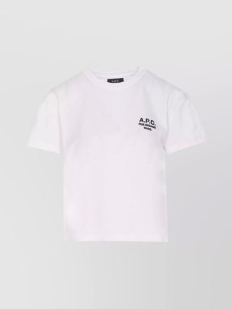 A.P.C. organic cotton boxy logo-embroidered t-shirt