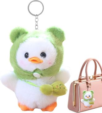 Generic Small Stuffed Duck Keychains - Plush Duck Keyring Accessories, Soft Doll Keychains For Kids Boys Girls | Cute Miniature Animal Keychain, Creative Stuf