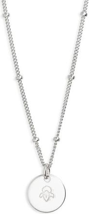 Nashelle Petite Birth Flower Necklace in Sterling Silver at Nordstrom, Size 18