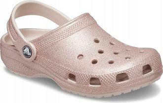 OEM Crocs Classic Glitter Zueco Para Ni&ntilde;os T 206992 C7 I Eu 2324 Cuarzo Glitter