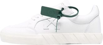 Off-white Low Vulcanized Canvas Sneaker White Green OMIA085C99LEA0010100