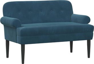 vidaXL Sof&aacute; Amoroso Con Botones Acolchados Azul 120 X 66 X 78 Cm Vidaxl