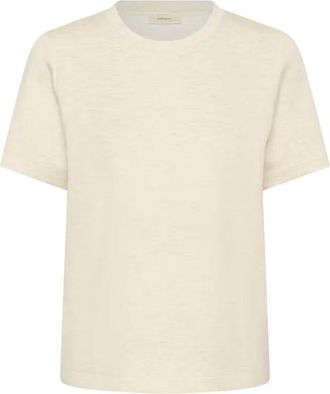 Inwear VincentIW Melange Karmen T-Shirt - Dames - Tops - Wit - Maat: XS Denim