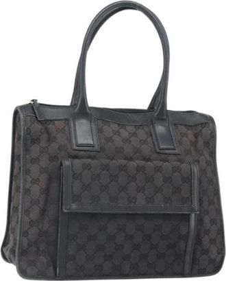 Gucci Pre-owned Canvas Handtas - Dames - Vintage Handtas - Zwart - ONE Size - Vintage