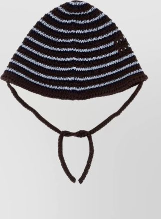Miu Miu crochet bucket hat knit texture stripes