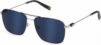 Fila Mens Spin Around Sunglasses In Palladium/blue