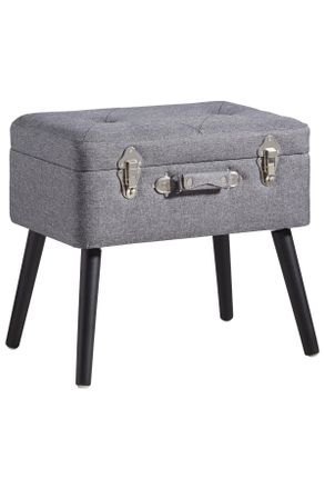 Xora Hocker, Anthrazit, Schwarz, Holz, Textil, Holzwerkstoff, Kiefer, rechteckig, 50x46x35 cm, Stauraum, Wohnzimmer, Sessel, Hocker & Hockerb&auml;nke, Sitzhock