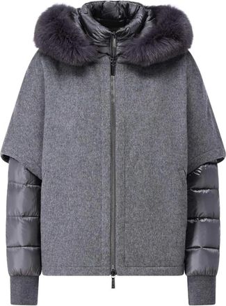 Moorer Winterjassen - Dames - Gewatteerde jassen - Grijs - XL - Nylon - Jassen