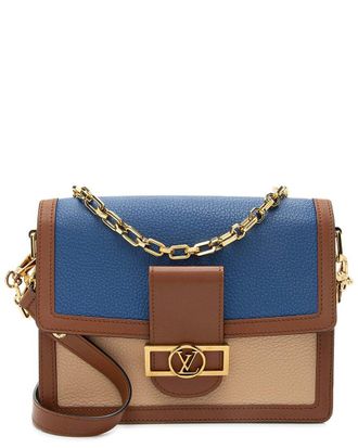 Louis Vuitton Blue Taurillon Dauphine MM (Authentic Pre-Loved)