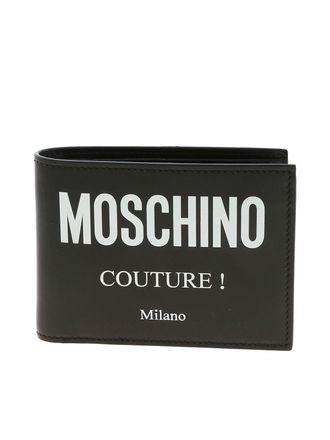 Moschino Logo print leather wallet