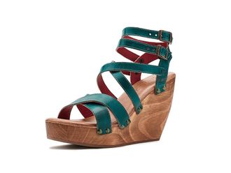 Bed St&uuml; Juliana II Womens Wedge Shoes Arctic Teal Rustic : 8.5 M, Leather