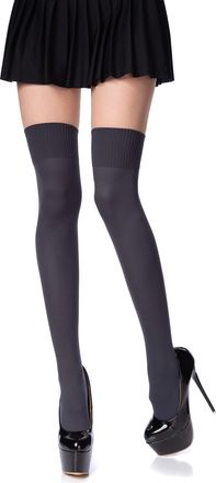 Romartex Women Girl Thigh High Socks Overknee Over the Knee High Socks Stockings, Graphite