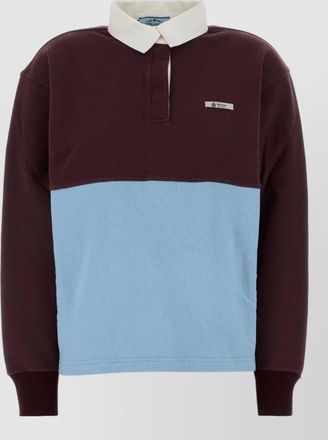 Prada cotton oversize polo shirt long sleeves