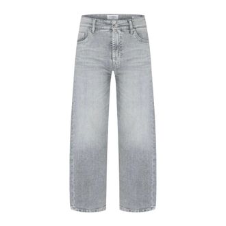 Cambio Cambio, Straight Jeans, female, Gray, Size: XL O-Shape Oria Cropped Jeans