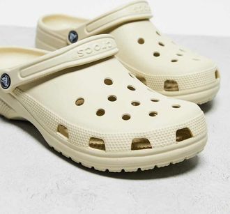 Crocs unisex classic clogs in bone-Neutral