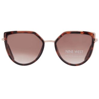 Nine West 23 454 TRT Brown Cat Eye Ladies Sunglasses 10266623.LTS TRT