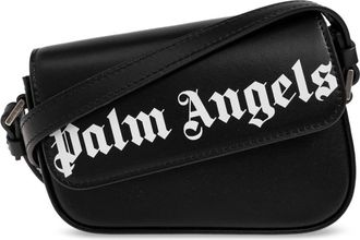 Palm Angels Tassen, Dames, Zwart, ONE Size, Leer, Crash Leren Tas