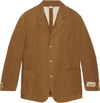 Gucci Velvet Corduroy Formal Jacket Brown 762024-ZAPBV-2003