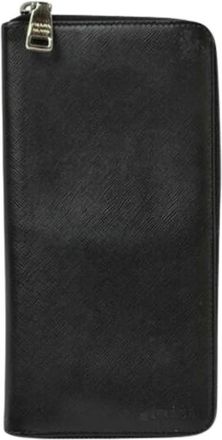 Prada Pre-owned Long wallet (bi-fold) - Dames - Vintage Accessoires - Zwart - ONE Size - Vintage