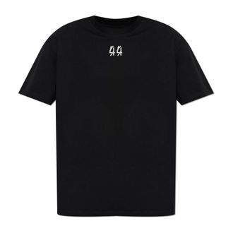 44 Label Group T-Shirts, male, Black, Size: 2XL Logo T-Shirt