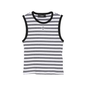 Amiri Striped Ribbed-knit Tank Top