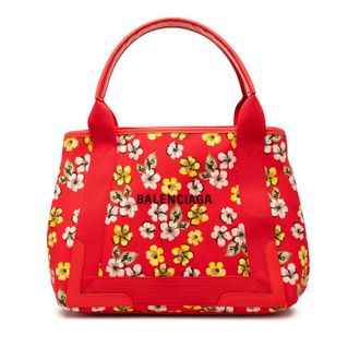 Balenciaga Pre-owned Balenciaga Canvas Floral Print Navy Cabas S Ladies LW9CM4T11K9A5PHP