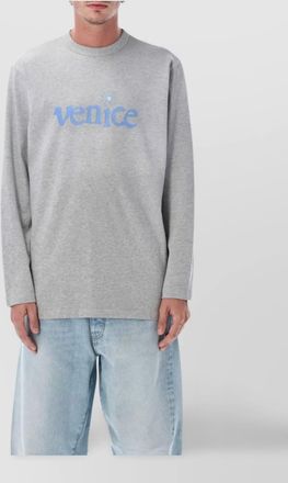 ERL long sleeve graphic print crew neck top