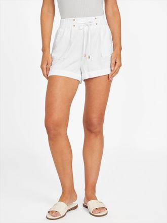 Guess Crista Woven Linen-Blend Shorts