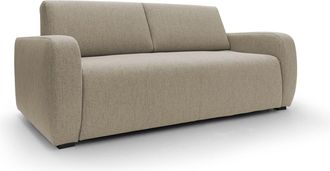 Divani.Store Divani.store - Duna Sof&aacute; Cama Convertible Con Colch&oacute;n De 20 Cm De Tela Suave Flameada E Impermeable 215 Cm (mat. 160x197) Marr&oacute;n