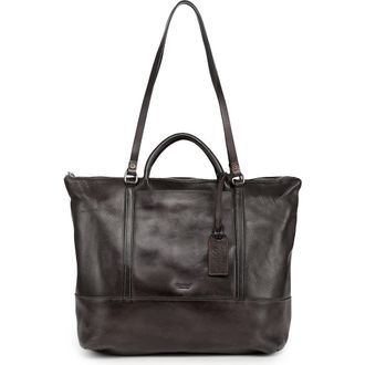 OLD TREND Crocus Genuine Leather Spacious Carryall Tote in Grey at Nordstrom