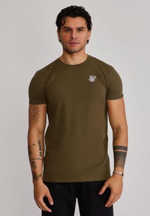 Siksilk Mens Khaki Green Essentials T-Shirt XXL