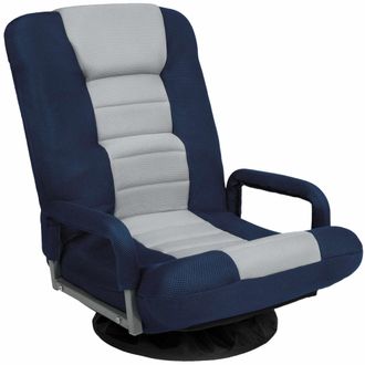 Best Choice Products 360-Degree Swivel Gaming Floor Chair w/ Armrest Handles, Foldable Adjustable Back