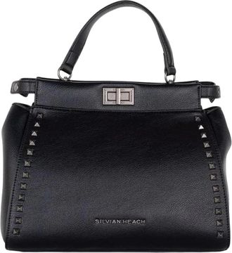 Silvian Heach Tassen, Dames, Zwart, ONE Size, Leer, Silvian Heach Osamu TAS