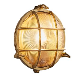 Nordlux Industrial Outdoor Wall Light Brass Brass E27 Coastal/Marine Safe - Mains Powered, IP64 in Gold