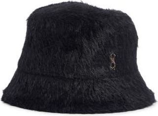 Steve Madden Soft Fuzzy Bucket Hat in Black at Nordstrom Rack