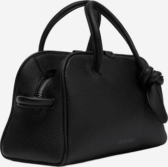Jacquemus Womens Il Piccolo Turismo Bag Black Calfskin Leather Handbags Hand