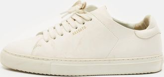 Axel Arigato White Leather Clean 90 Low Top Sneakers Size 38